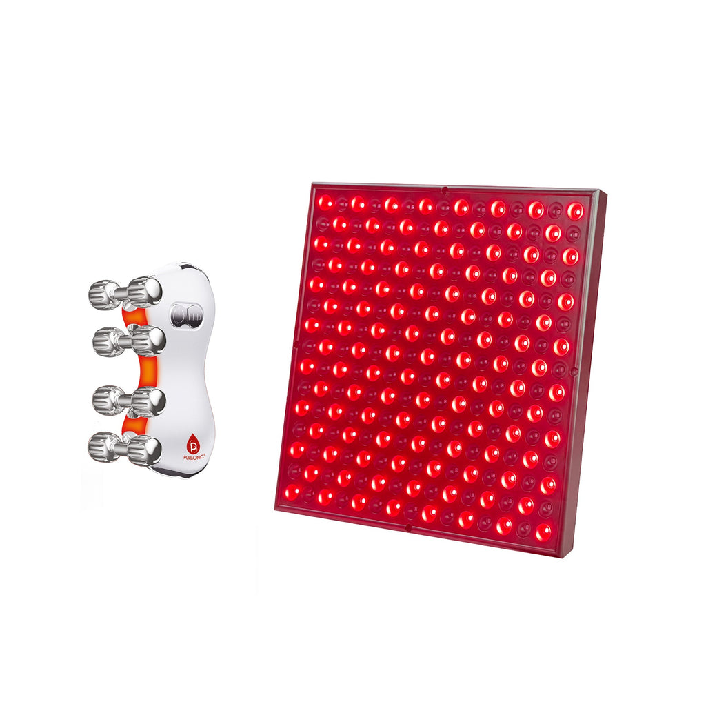 5-in-1 LED Light Therapy Skin Roller Massager & LED Red Light Therapy Panel