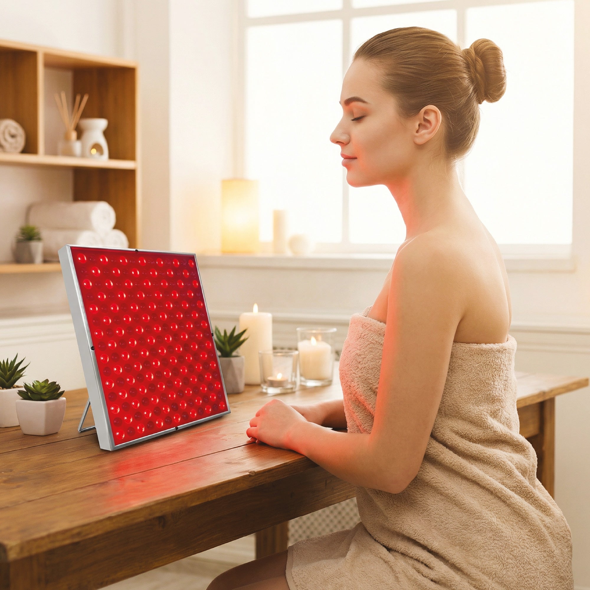 Pursonic 7-in-1 LED Light Therapy Face Mask, Sculpting Wand, and LED Red Light Therapy Panel