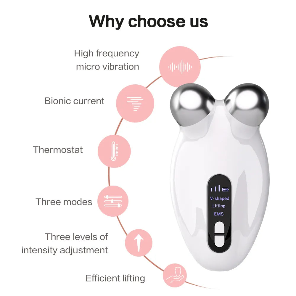 EMS V-Face Lifting Roller - Anti-Wrinkle Beauty Device